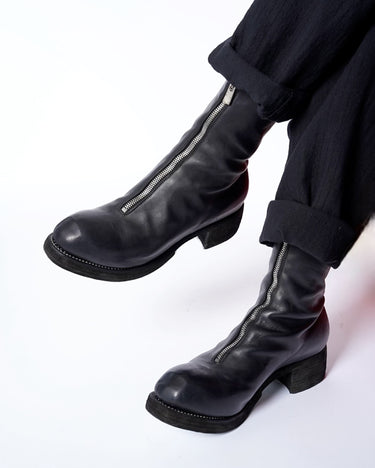 一部サイズ予約受付中<br>【GUIDI】<br>-PL2WZ- HORSE FULL GRAIN FRONT ZIP BOOTS