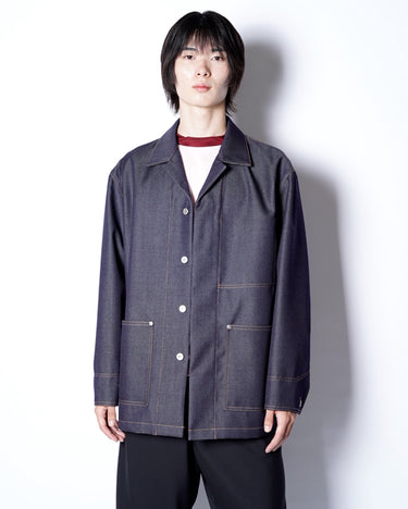 【OVERCOAT】<br>WOOL DENIM COVERALL