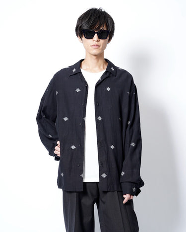 受注生産アイテム<br>期間限定受注受付中(7月31日～8月2日まで)<br>【kiminori morishita】<br>Double-Layer Jamdani Shirt
