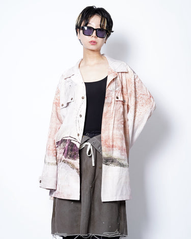 8.8(sat) 0:00 Launch<br>【ANTHEM A】<br>LAYERED PRINTED MILITARY SHIRTS JACKET (UNISEX)