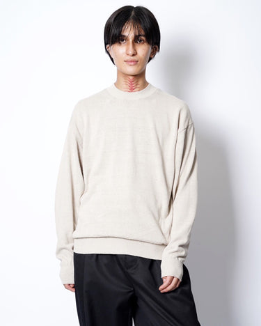 【BATONER】<br>SILK CREW NECK