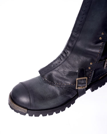 【ZIGGY CHEN】<br>BRASS TIP BUCKLE BOOTS WITH SPATS