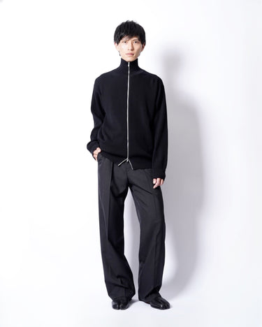 【BATONER】<br>HARD TWIST WOOLRIB DRIVERS KNIT