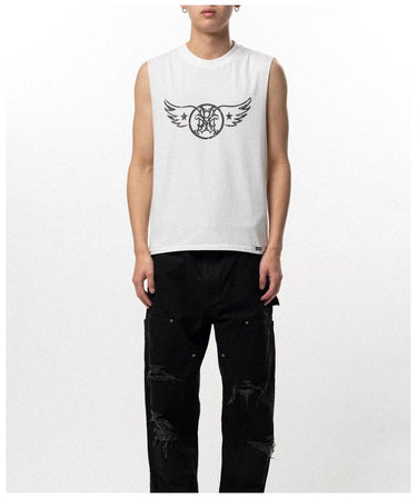 【KAMIYA】<br>"AERO-KMY" Sleeveless T-shirt