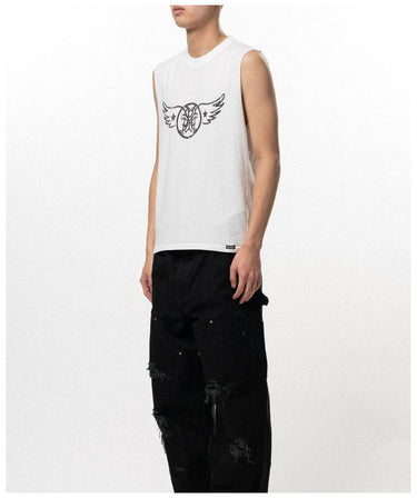 【KAMIYA】<br>"AERO-KMY" Sleeveless T-shirt
