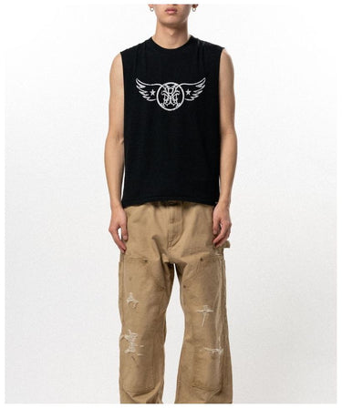 【KAMIYA】<br>"AERO-KMY" Sleeveless T-shirt
