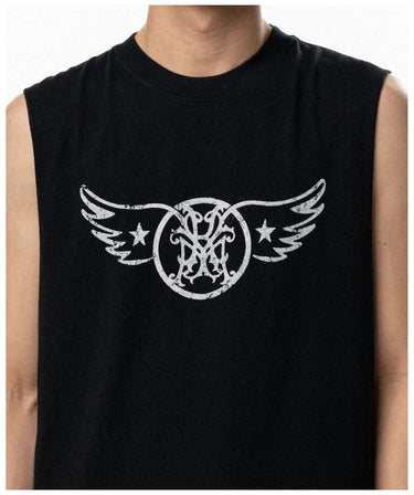 【KAMIYA】<br>"AERO-KMY" Sleeveless T-shirt