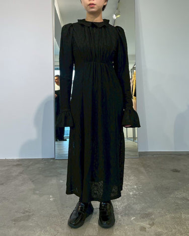 26AW予約受付中<br>【VIVIANO】<br>Jacquard Drapé Dress