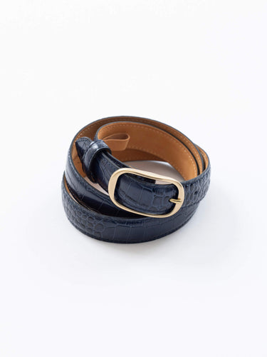 イベント期間限定(3月19日～3月22日まで)<br>26AW受注生産アイテム【VIVIANO MEN】<br>Croc Narrow Belt<br>4color