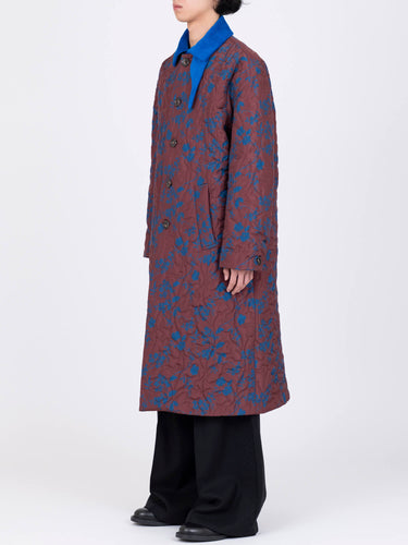 イベント期間限定(3月19日～3月22日まで)<br>26AW受注生産アイテム【VIVIANO MEN】<br>Flower Pattern Quilted Coat