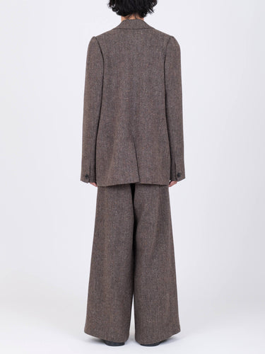 イベント期間限定(3月19日～3月22日まで)<br>26AW受注生産アイテム【VIVIANO MEN】<br>Herringbone Puff Sleeve DB Blazer