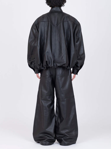 イベント期間限定(3月19日～3月22日まで)<br>26AW受注生産アイテム【VIVIANO MEN】<br>Leather Balloon Harrington Jacket