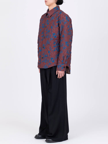 イベント期間限定(3月19日～3月22日まで)<br>26AW受注生産アイテム【VIVIANO MEN】<br>Flower Pattern Quilted Shirt