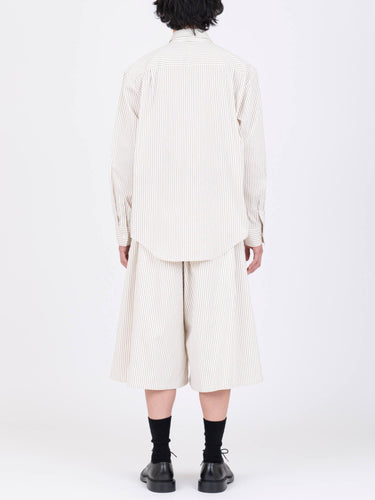 イベント期間限定(3月19日～3月22日まで)<br>26AW受注生産アイテム【VIVIANO MEN】<br>Detachable Ribbon Collar Striped Shirt