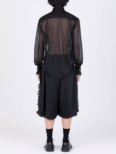 イベント期間限定(3月19日～3月22日まで)<br>26AW受注生産アイテム【VIVIANO MEN】<br>Front Ruffle Chiffon Shirt