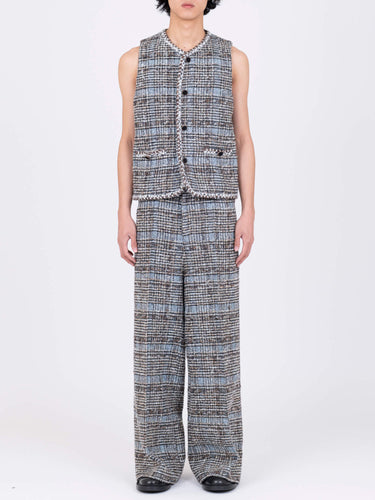 イベント期間限定(3月19日～3月22日まで)<br>26AW受注生産アイテム【VIVIANO MEN】<br>Melange Tweed Gilet