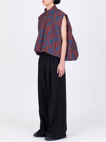 イベント期間限定(3月19日～3月22日まで)<br>26AW受注生産アイテム【VIVIANO MEN】<br>Flower Pattern Quilted Gilet