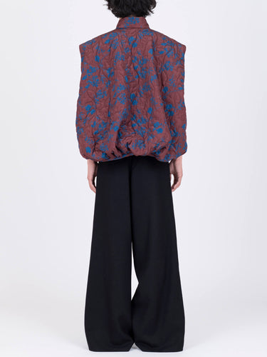 イベント期間限定(3月19日～3月22日まで)<br>26AW受注生産アイテム【VIVIANO MEN】<br>Flower Pattern Quilted Gilet