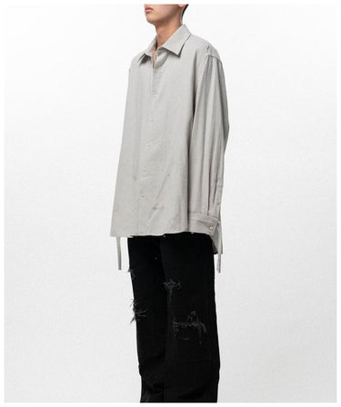 【KAMIYA】<br>Ash FAdD Drawstring Cuff Shirt