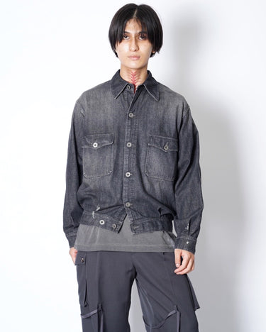 [Maison Margiela 1,10]<br>DISTRESSED DENIM JACKET