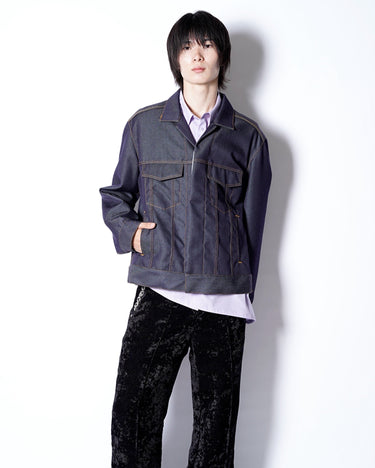 【OVERCOAT】<br>DENIM JACKET IN WOOL DENIM
