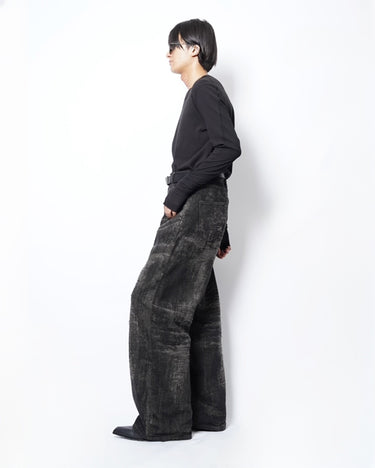 【TAAKK】<br>JACQUARD TAAKK DENIM WIDE PANTS