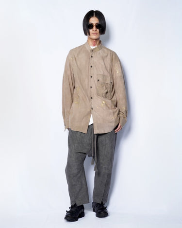【ZIGGY CHEN】<br>MANDARIN COLLAR POCKET SHIRT
