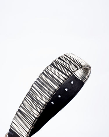 【m.a+】<br>silver wrapped wrist band (thick)