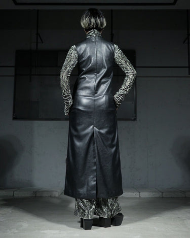 【TARO HORIUCHI】<BR>SLEEVLESS LEATHER DRESS