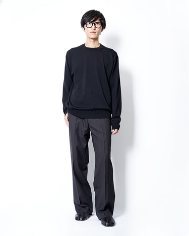 新入荷<br>【BATONER】<br>HARD TWIST WOOL TENJIKU HIGH GAUGE CREW NECK