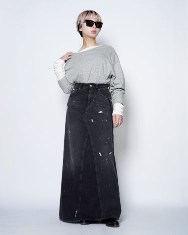 【MM6】<br>PAINT DENIM SKIRT