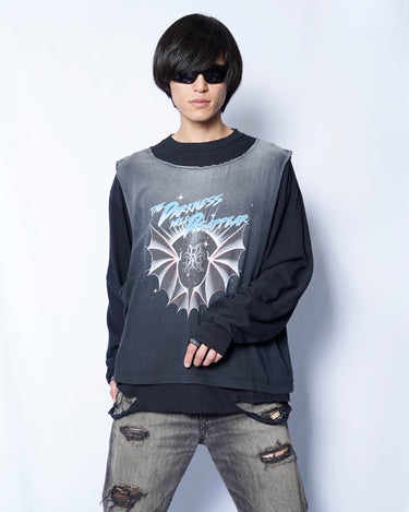 【KAMIYA】<br>"THE DARKNESS WILL DISAPPEAR" Docking Long-Sleeve T-shirt