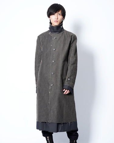 【prasthana】<br>raw form coat (PIGMENT DYED HEAVY MOLESKIN)