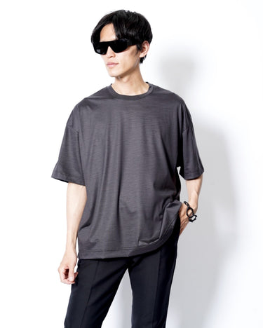 イベント期間限定アイテム<br>(6月27日～7月5日まで)<br>【KANEMASA PHIL】<br>36G Wool SS Tee (CHARCOAL)