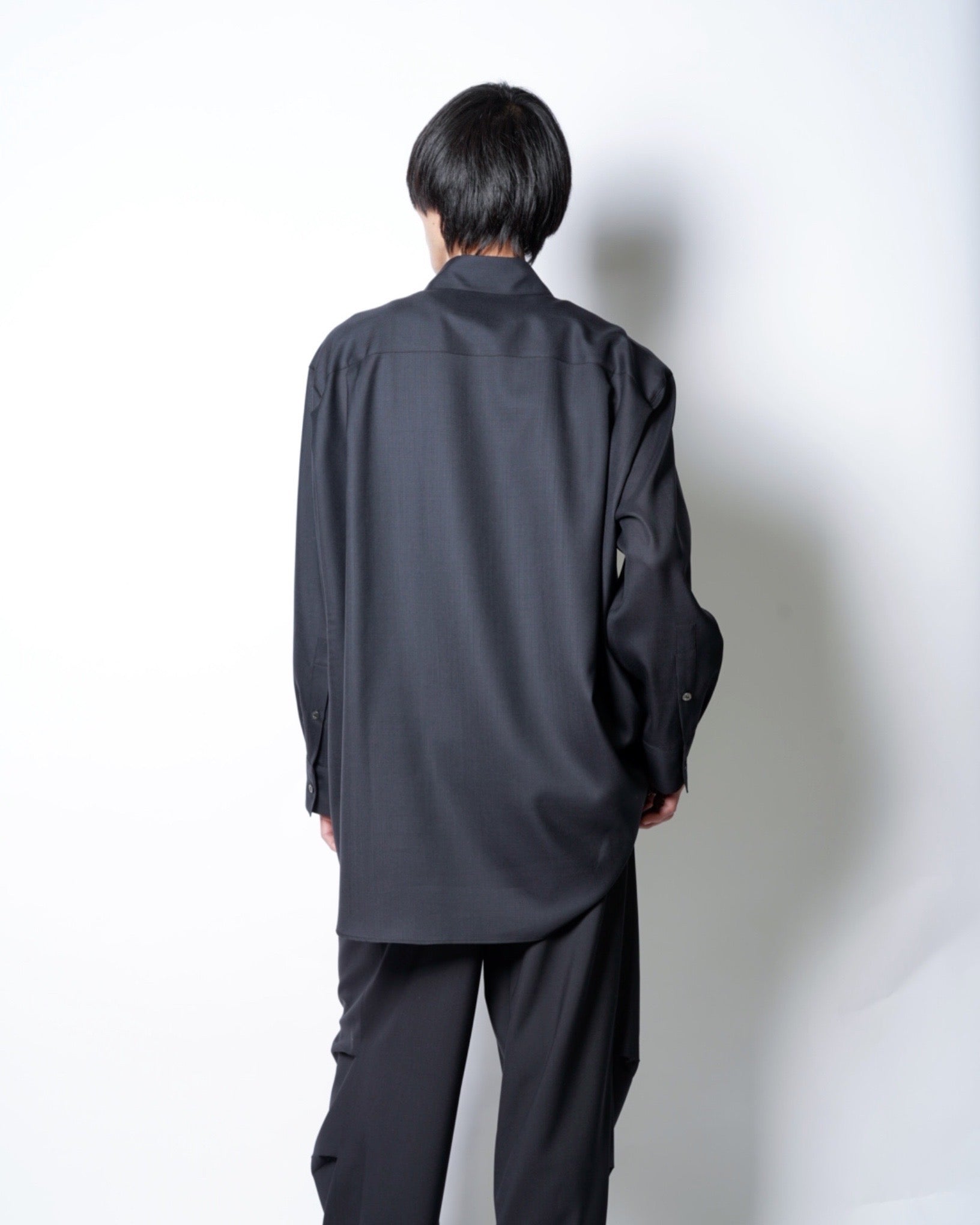 OVERCOAT】Oversized Light Wool Shirt -Amanojak.