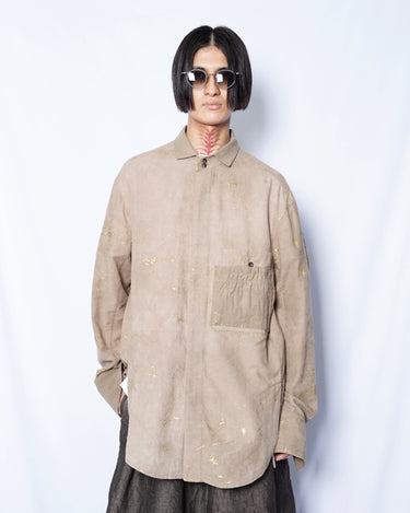【ZIGGY CHEN】<br>GOLD LEAF OVERSIZED SHIRT