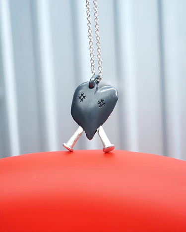 [PARTS OF FOUR]<br> Heart Boy Necklace (122430-1-kas+as+ma) Black Silver