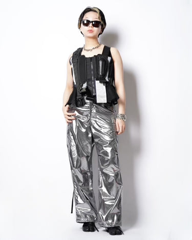 【JUNYA WATANABE】<br>SILVER PRINTED CARGO PANTS (UNISEX)