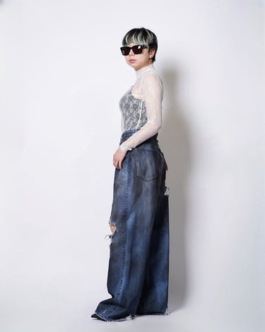 【VIVIANO】<br>GOSSAMER LACE MAILLOT TOP