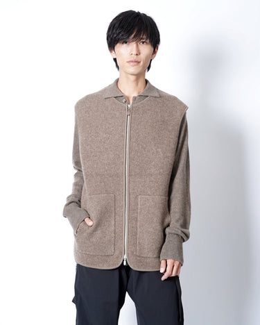 【walenode】<br>INNOCENT YAK ZIP-UP VEST