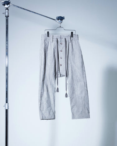 受注生産アイテム<br>期間限定受注受付中(9/11～9/13まで)<br>【prasthana】<br>atelier trousers (cotton/和紙 canvas)