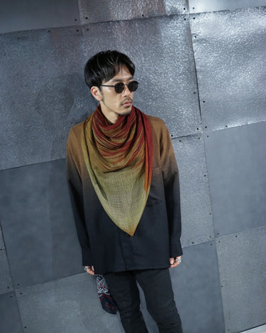 【DESTIN】<br>"GINGA"<br>カシミヤ/<br>ウール/シルクストール<br>-SUNSET-