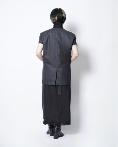 【INSCRIRE】<br>WOOL GABARDINE<br>SHORT SLEEVE<br>JACKET