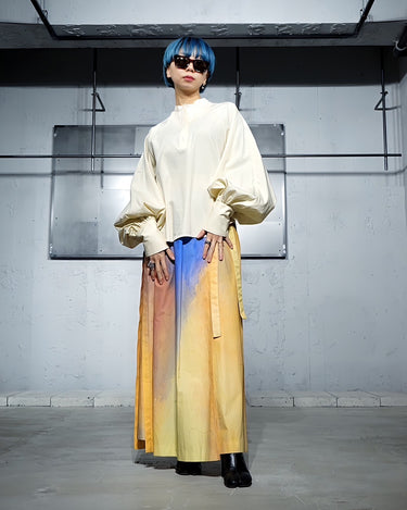 【SATORU SASAKI】<br>NO-COLLER<br>RAGLAN-SLEEVE SHIRT