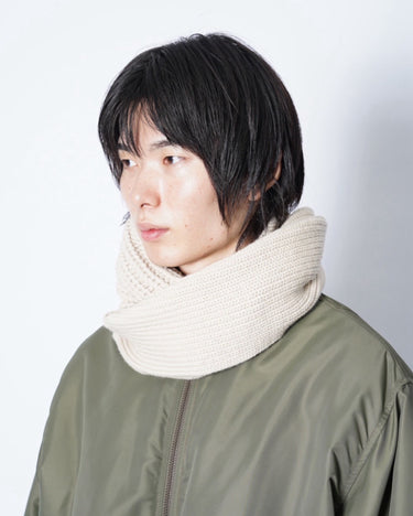 【KIJIMA TAKAYUKI】<br>MIDDLE&CHUNNKY COMBI SNOOD BEIGE