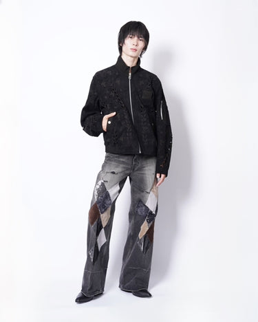 8.28(fri) 0:00 Launch<br>【MASU】<br>IVY HOLE LEATHER FLIGHT JACKET