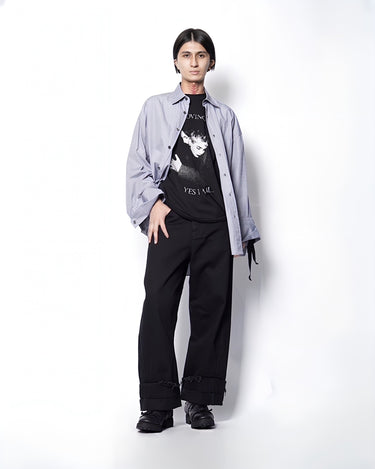 【MARINA YEE】<br>"DEAN BLUE" OVERSIZED JEANS TROUSERS (BLACK)