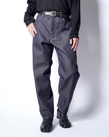【OVERCOAT】<br>WOOL DENIM WIDE LEG PANTS
