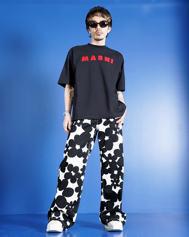 [MARNI]<br>MOHAIR LOGO T-SHIRTS