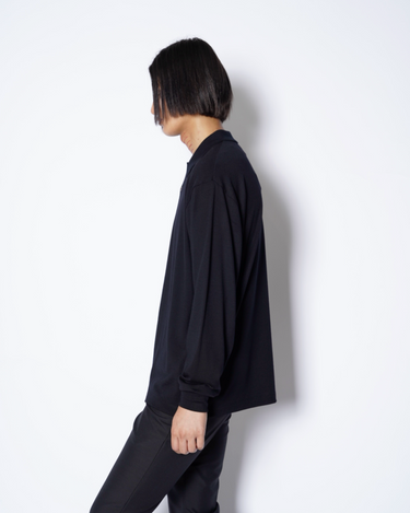 BATONER(バトナー)-WOOL POLO LONG SLEEVE T-SHIRT-Amanojak.